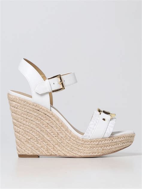 michael kors white high heels|michael kors white wedges.